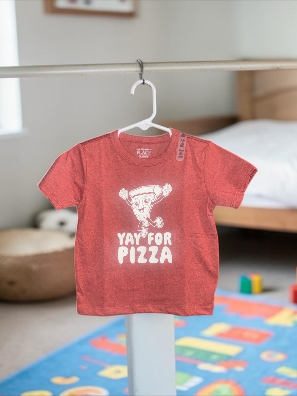 The Children’s Place Unisex Kids' 'Yay for Pizza' Short-Sleeve Tee NWT - Picture 2 of 3